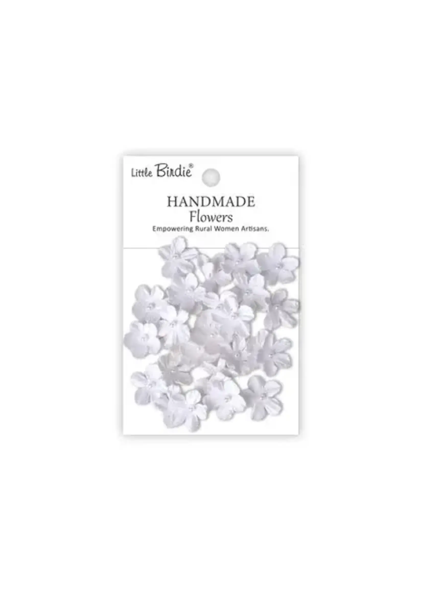 Handmade Flowers Pearl Petites Frosty White (6x30pcs) (CR109948)