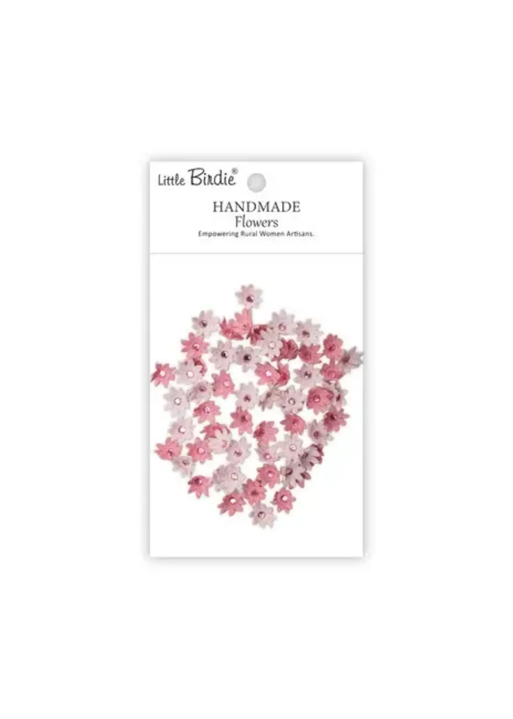 Handmade Flowers Micro Jewlled Florettes Pink Passion (6x60pcs) (CR109982)
