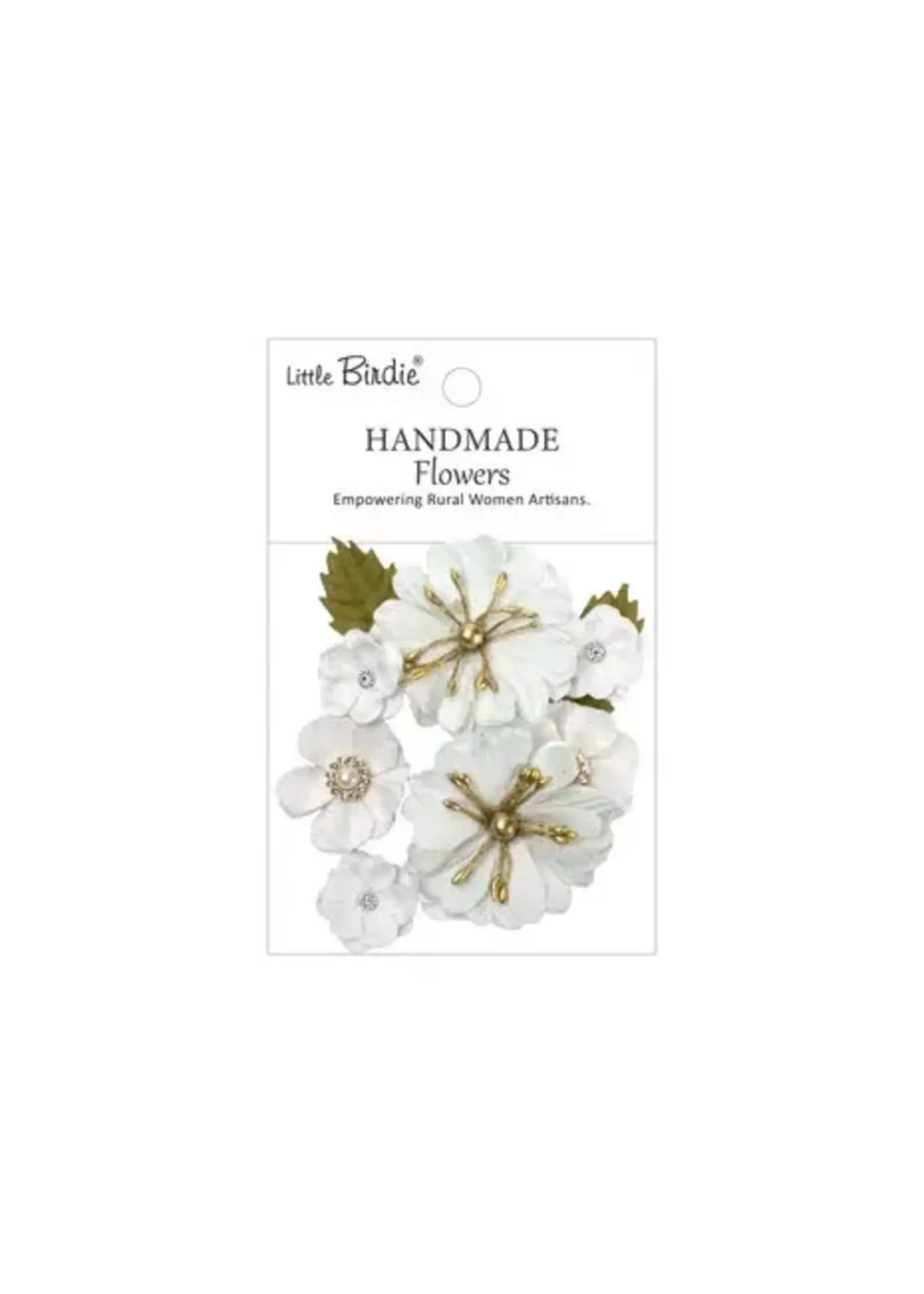 Handmade Flowers Liora Frosty White (6x10pcs) (CR109963)
