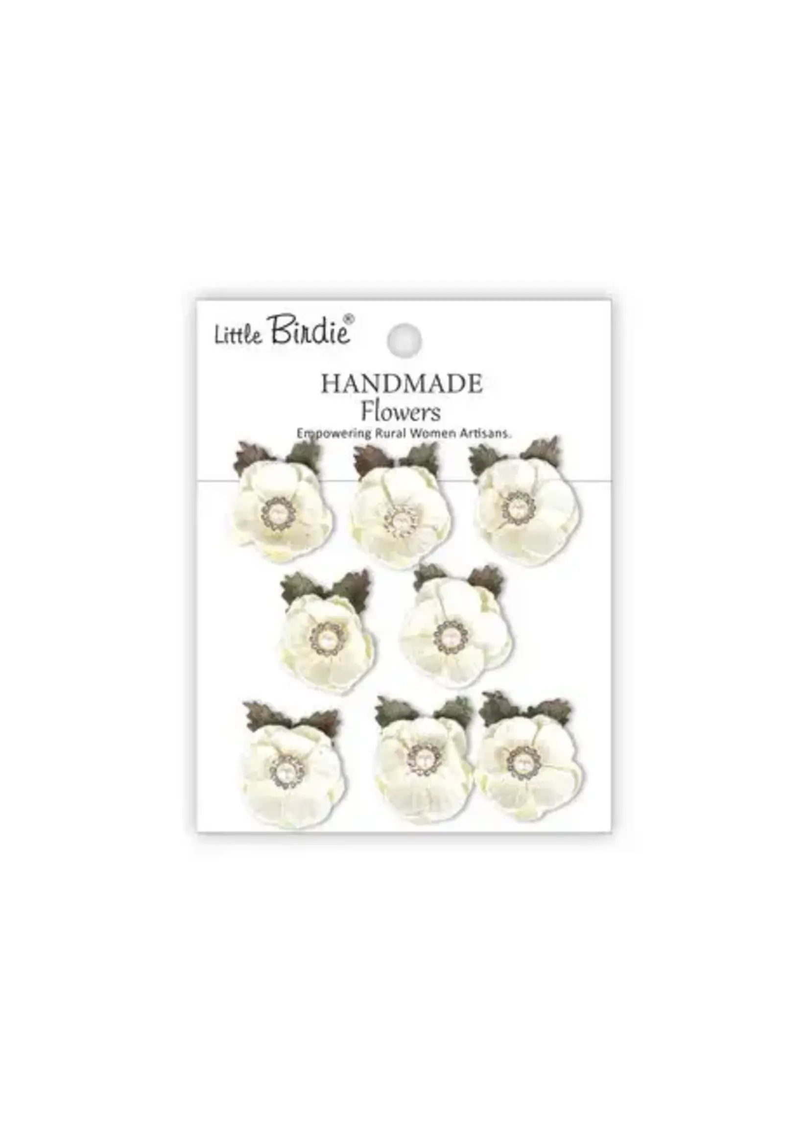 Handmade Flowers Butter Cup Ivory Pearl (6x8pcs) (CR103463)