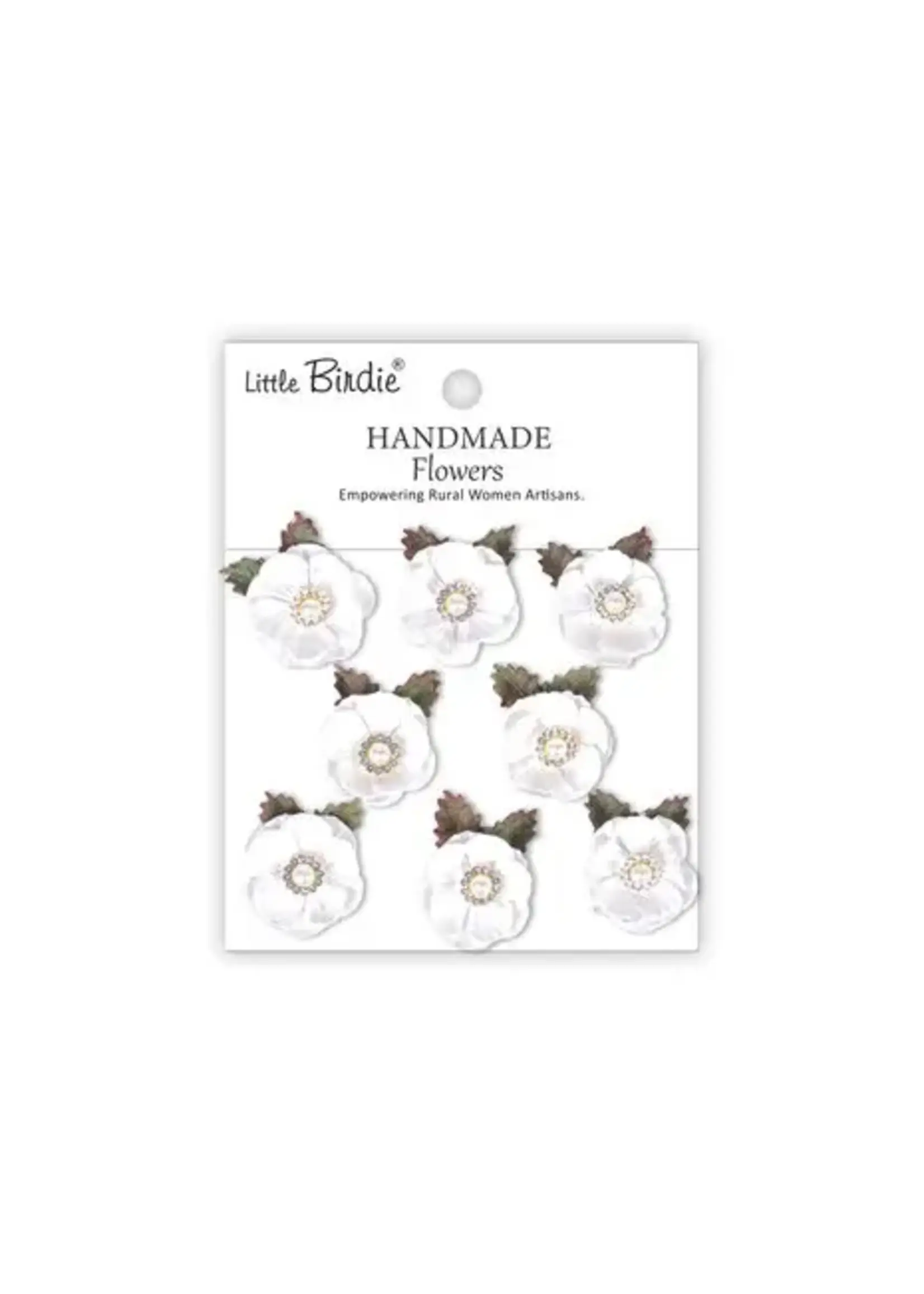 Handmade Flowers Butter Cup Frosty White (6x8pcs) (CR109910)