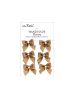 Handmade Burlap Bow Pearly Knot (6 packs x 6pcs) (CR109491)