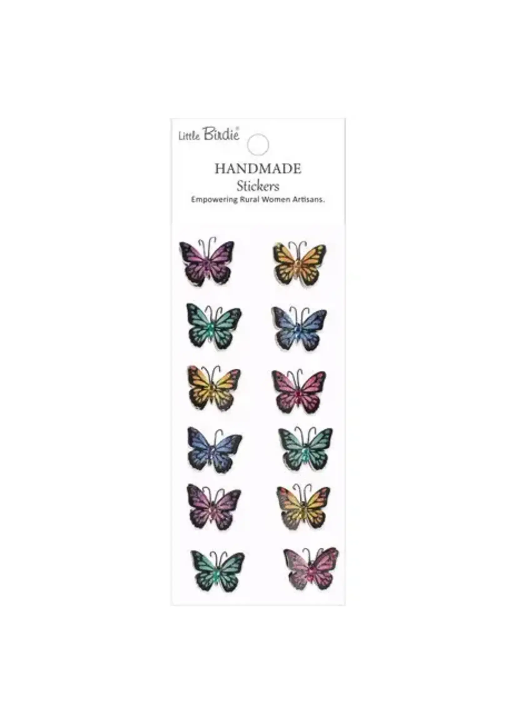 Handmade Stickers Butterfly Bling (6 packs x 12pcs) (CR110500)