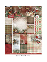 SL-CC-DPP484 - StudioLight Designpapierblok – Background Paper Cottage Christmas nr. 484