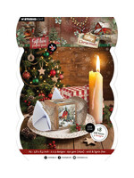SL-CC-GBPP491 - StudioLight Cadeaudoos Papierblok – Christmas Cracker Cottage Christmas nr. 491