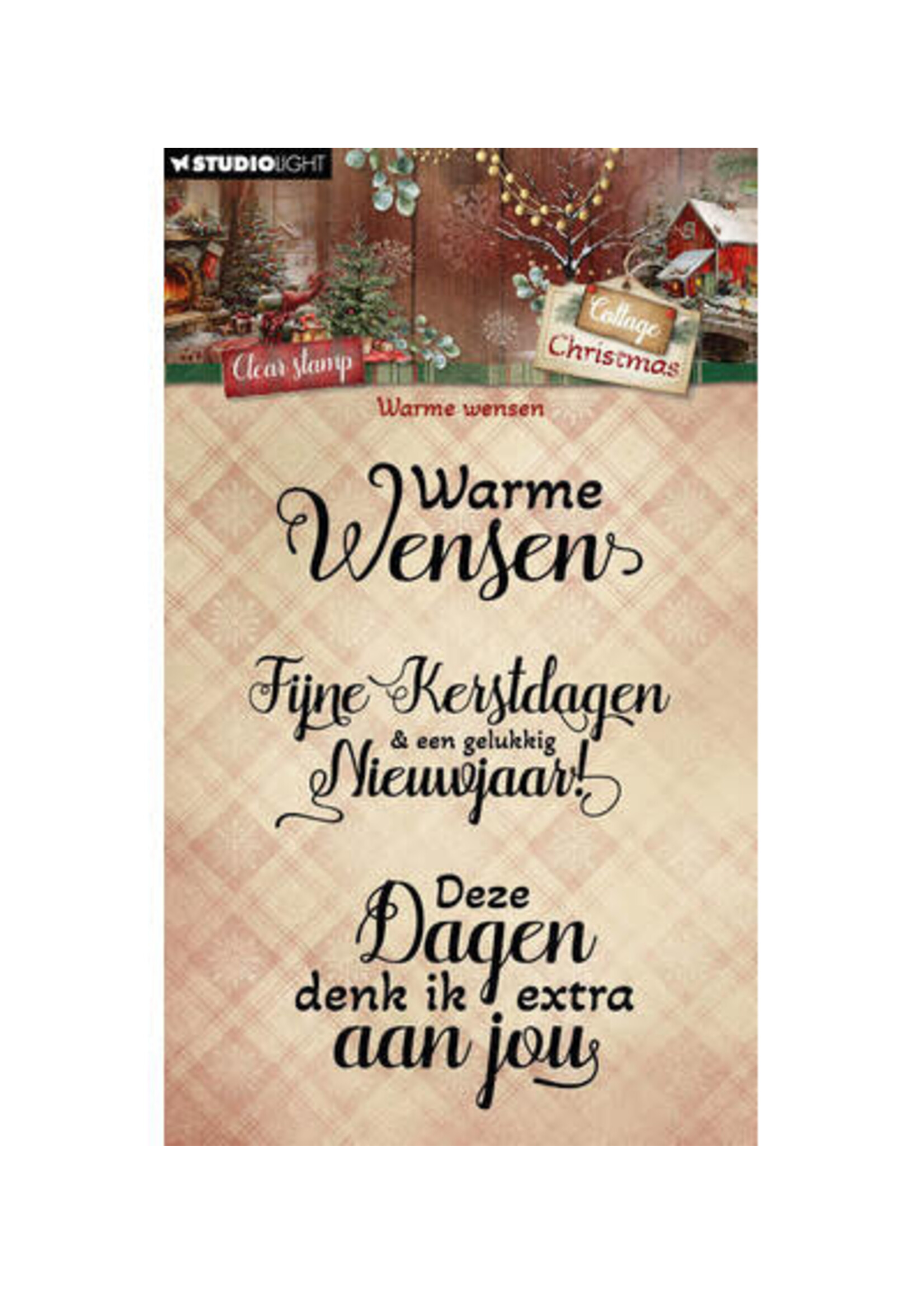 SL-CC-STAMP959 - StudioLight Clear Stamps – Warme Wensen Cottage Christmas nr. 959