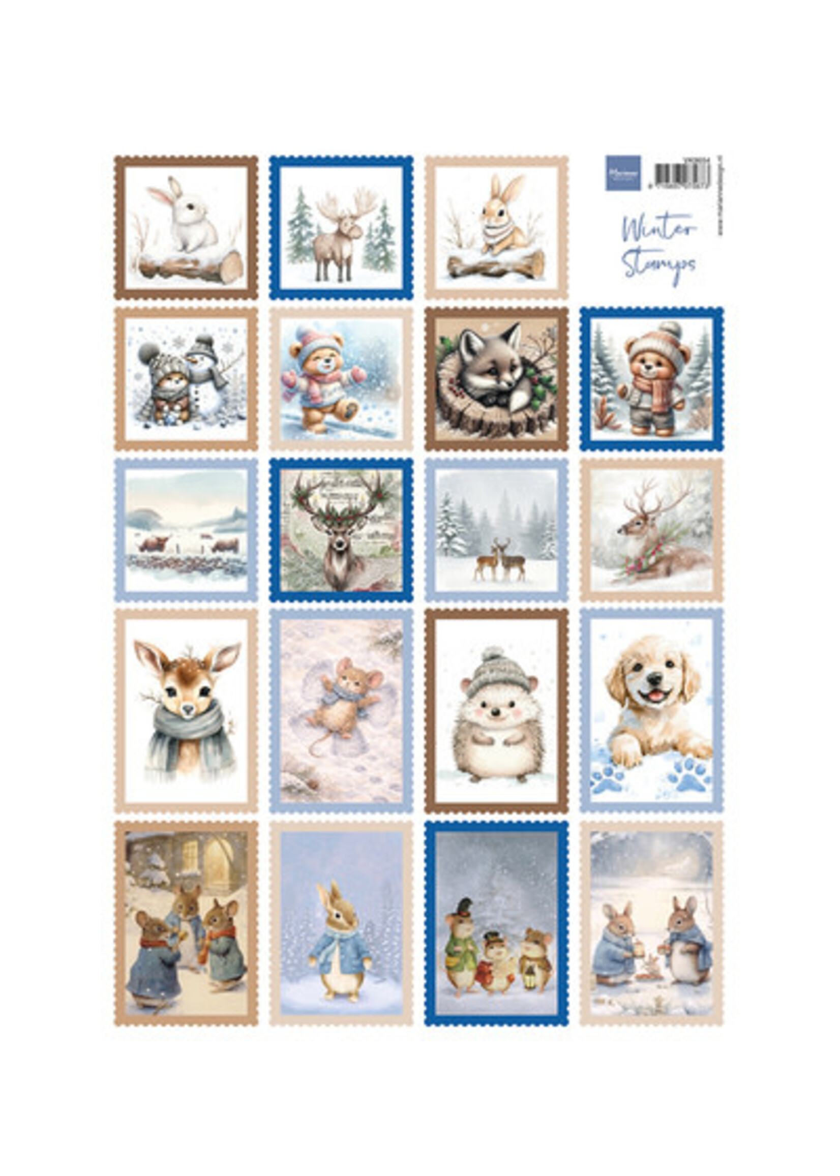 VK9654 - Knipvel A4, Winter Stamps