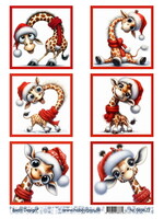 knipvel A4 Barto Design kerst giraf leverbaar vanaf  circa 20 aug
