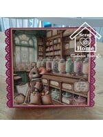 Ochtend workshop met Melanie.  Muisjes 3 dubbele pop up met label kaart 3 september