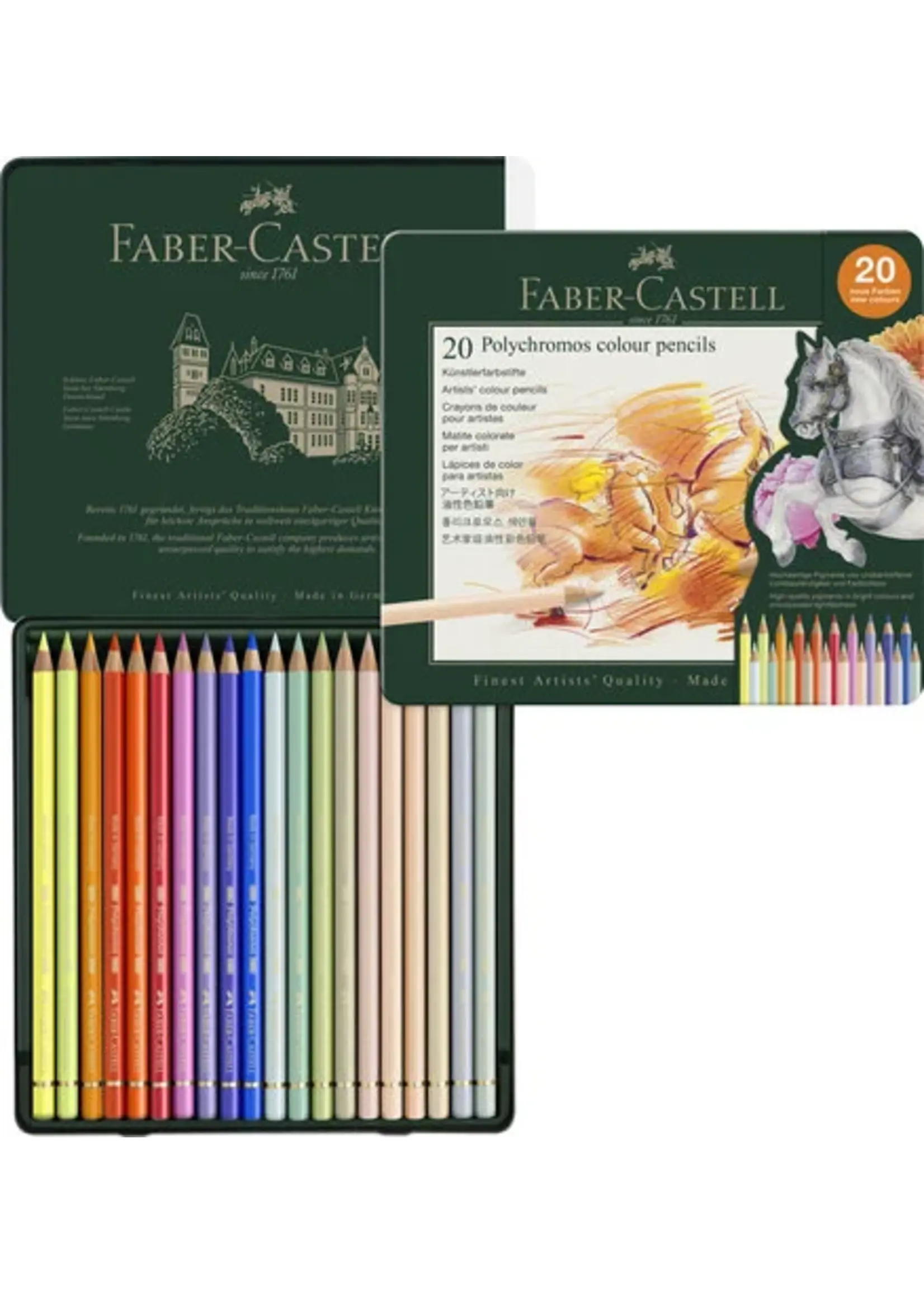 Faber Castell 110020 - FC Polychromos Metalen blik 20st. let op leverbaar vanaf 26 september