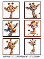 knipvel A4 Barto Design girafjes