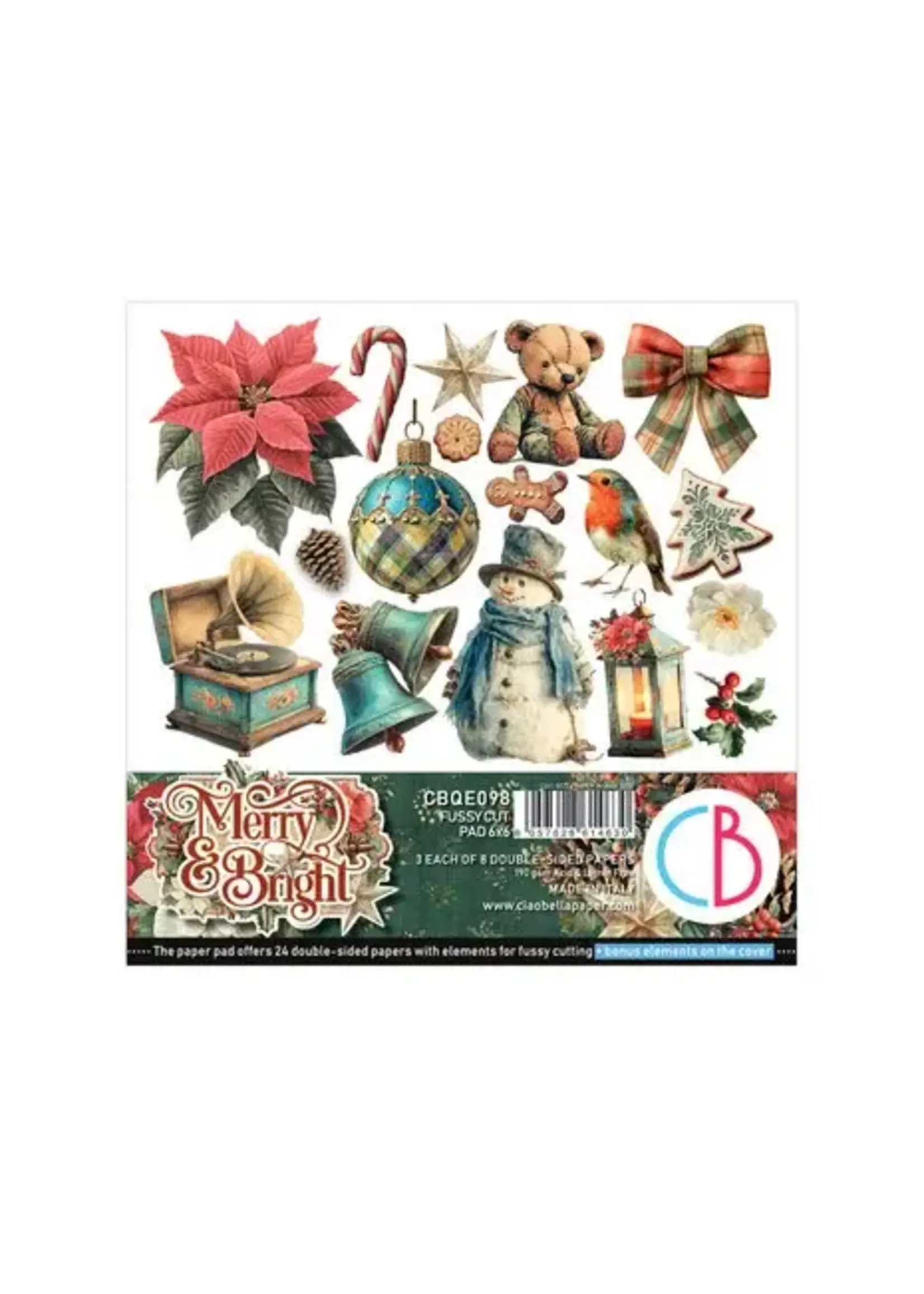 Merry & Bright 6x6 Inch Fussy Cut Pad (24pcs) (CBQE098)