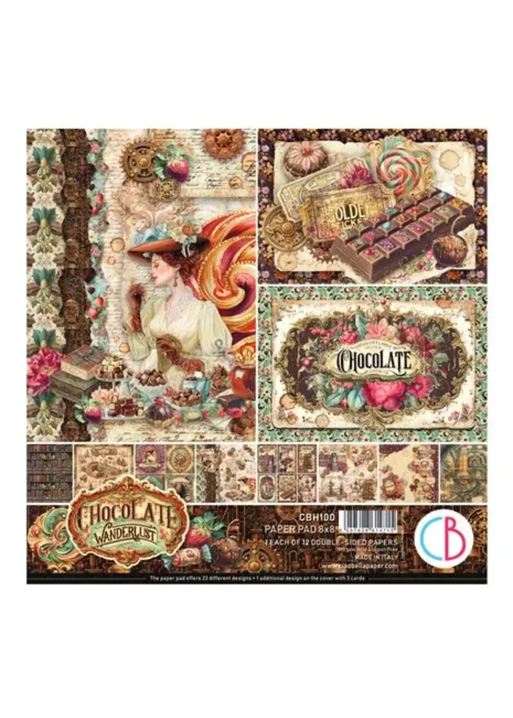 The Chocolate Factory 8x8 Inch Paper Pad (12pcs) (CBH100)