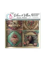 The Chocolate Factory 6x6 Inch Deluxe Paper Silver & Vellum Dual Pack Mixed (6pcs) (CBXQ013)