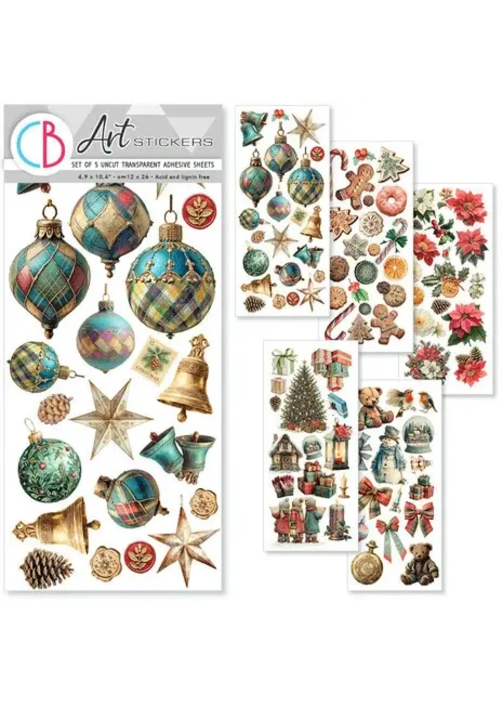 Merry & Bright Transparent Adhesive Sheets (5pcs) (CBI017)