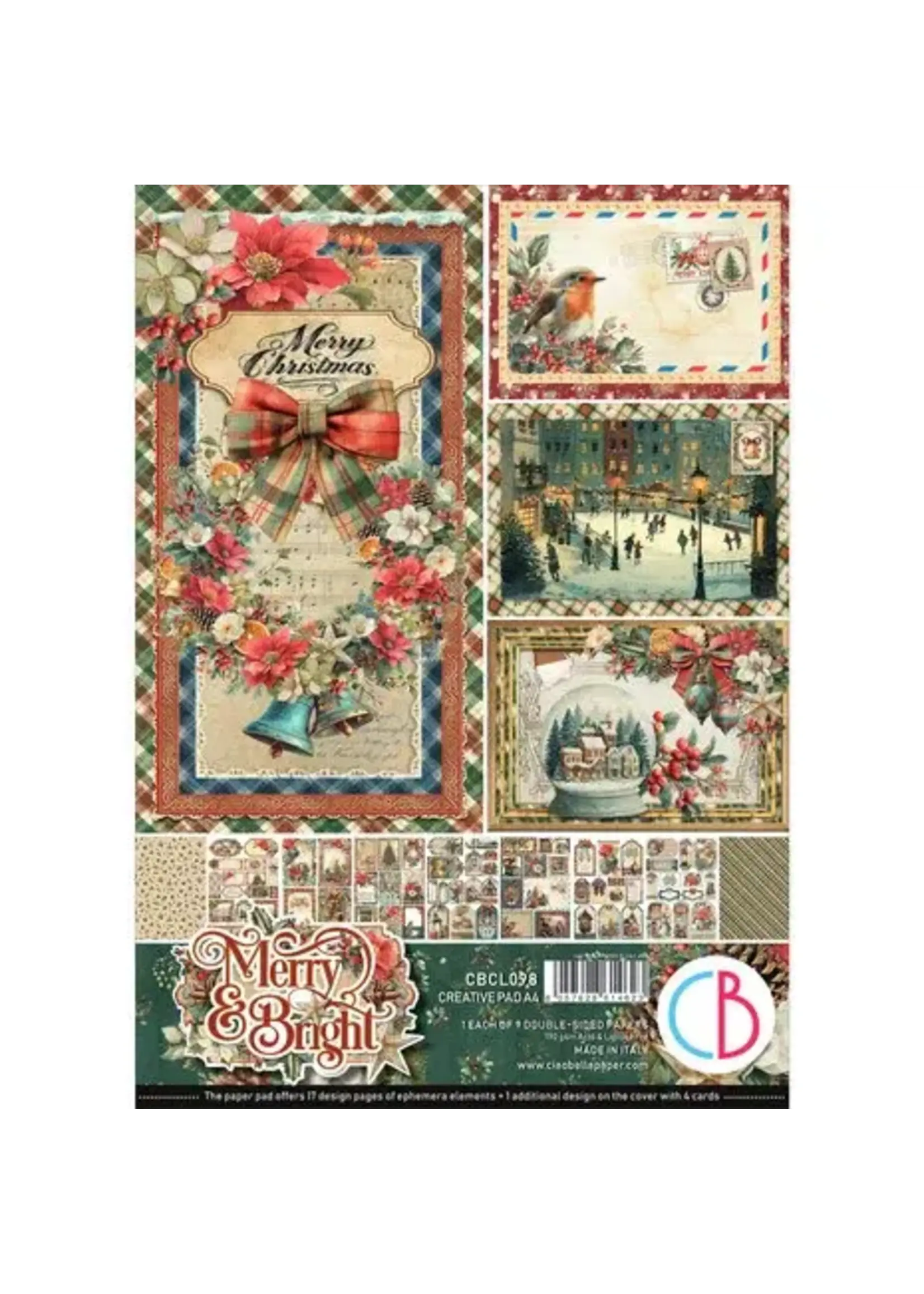 Merry & Bright A4 Creative Pad (9pcs) (CBCL098)
