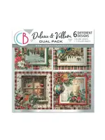 Merry & Bright 6x6 Inch Deluxe Paper Silver & Vellum Dual Pack Mixed (6pcs) (CBXQ011)
