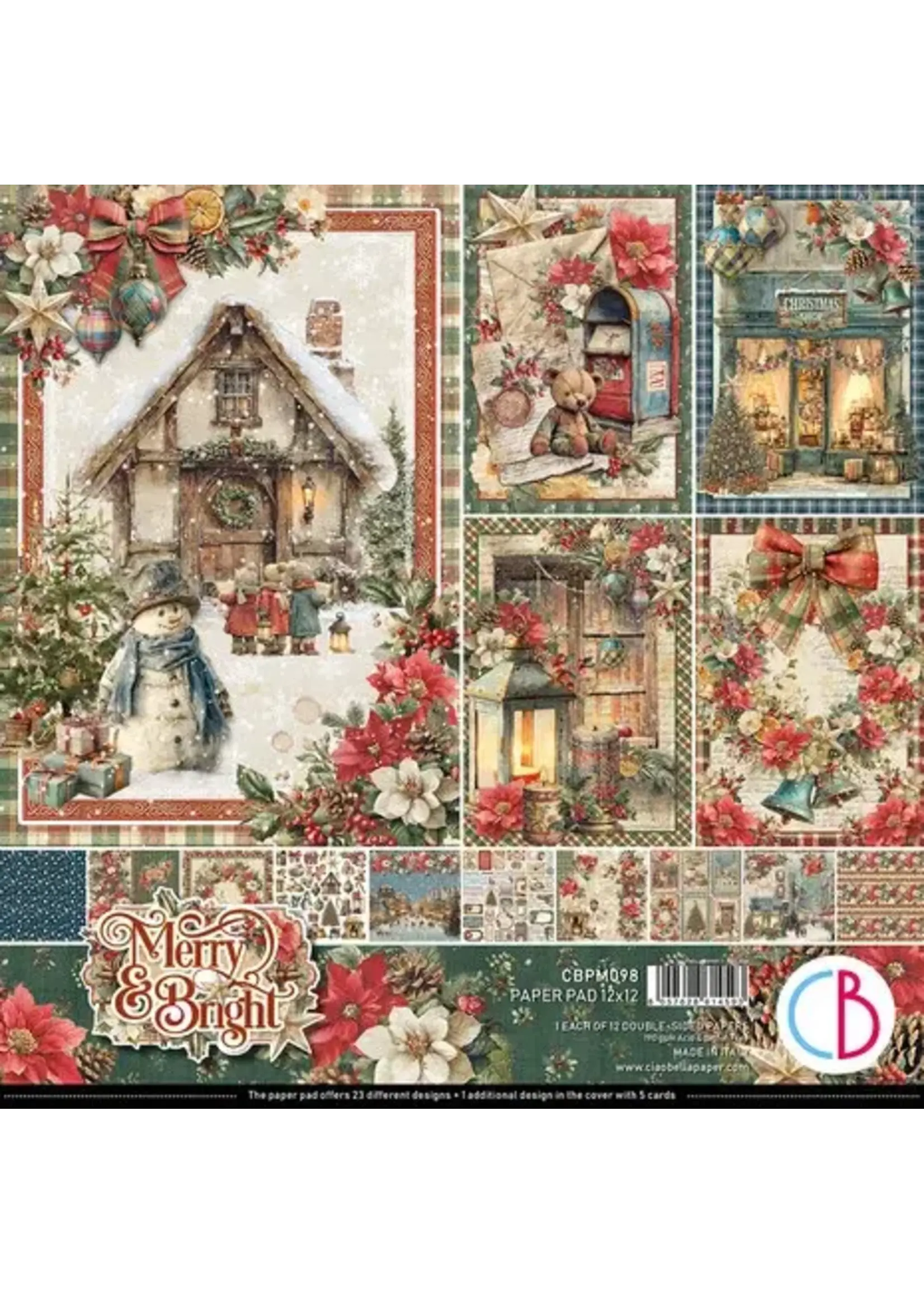 Merry & Bright 12x12 Inch Paper Pad (12pcs) (CBPM098)