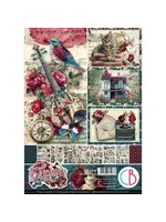 Bohemian Burgundy A4 Creative Pad (9pcs) (CBCL099)