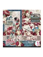 Bohemian Burgundy 8x8 Inch Paper Pad (12pcs) (CBH099)