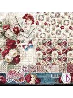 Bohemian Burgundy 12x12 Inch Patterns Pad (8pcs) (CBT099)
