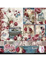 Bohemian Burgundy 12x12 Inch Paper Pad (12pcs) (CBPM099)