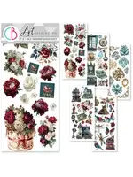 Bohemian Burgundy Transparent Adhesive Sheets (5pcs) (CBI018)