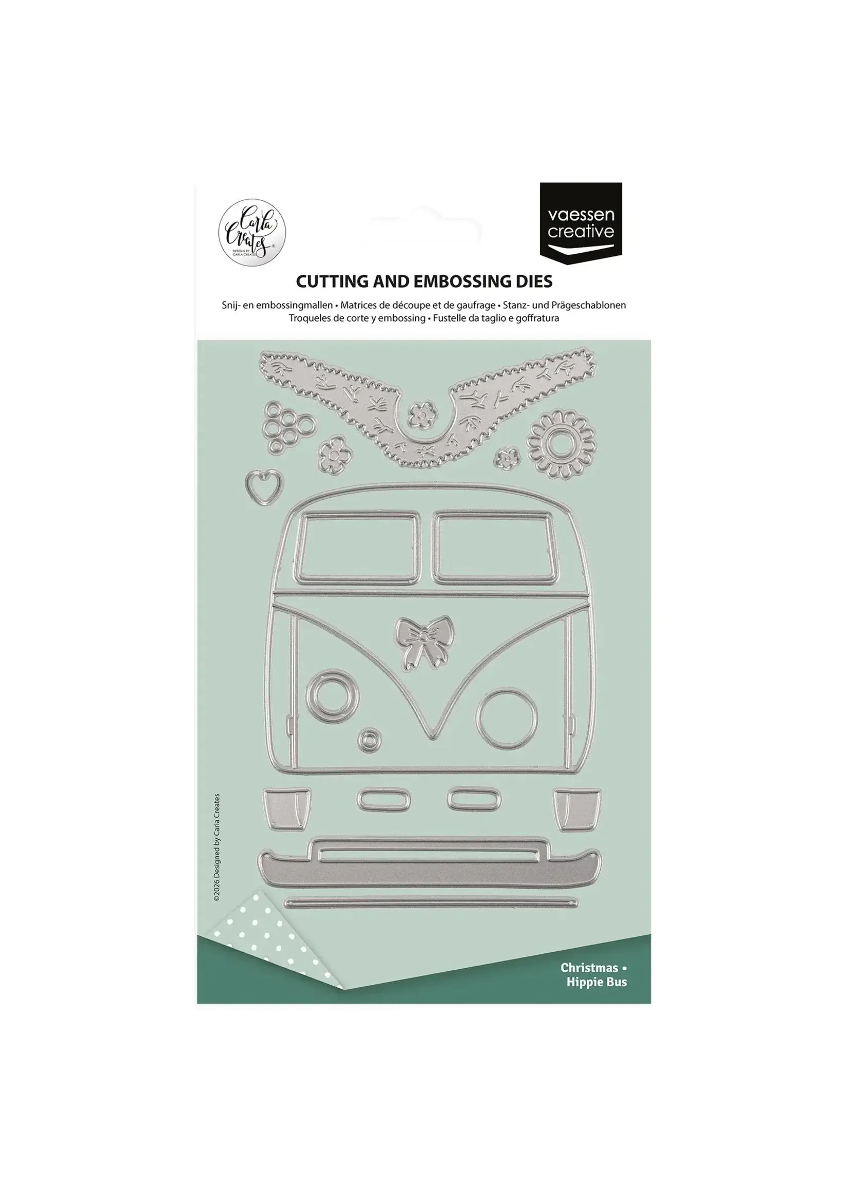 Vaessen Creative • Snij- en Embossingmallen by Carla Creates Hippie Bus 21st. Vaessen Creative CAR0602