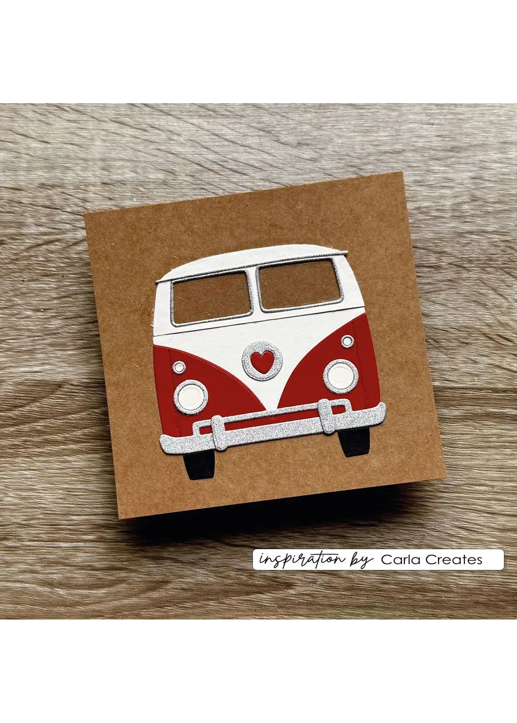 Vaessen Creative • Snij- en Embossingmallen by Carla Creates Hippie Bus 21st. Vaessen Creative CAR0602