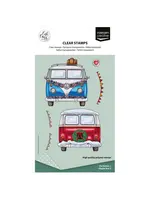 Vaessen Creative • Clear Stamps by Carla Creates Christmas Hippie Bus 2 13st. Vaessen Creative CAR0609