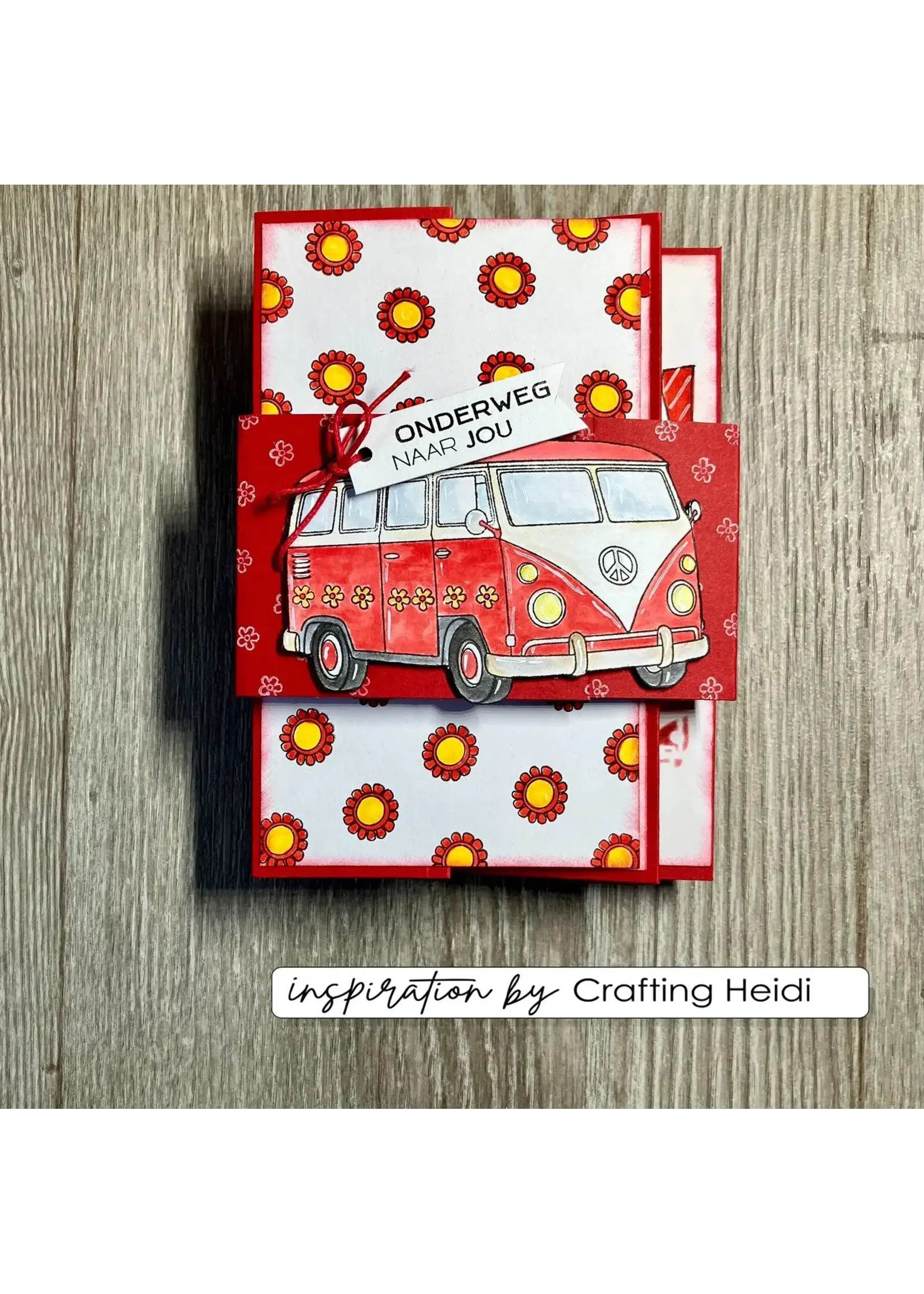 Vaessen Creative • Clear Stamps by Carla Creates Christmas Hippie Bus 1 18st. Vaessen Creative CAR0608