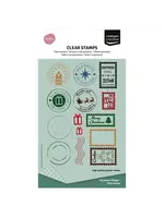 Vaessen Creative • Clear Stamps Set Postzegels A6 14st. Vaessen Creative 3625-0619