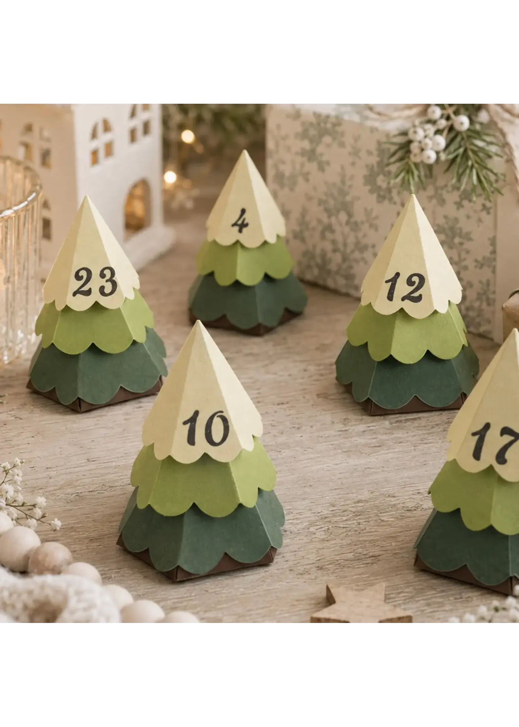 Vaessen Creative • Snij- en Embossingmallen 3D Kerstboom 4st. Vaessen Creative 3625-0611