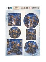 BBSC10144 - Scenery Push Out – Blue Christmas Elfs 2
