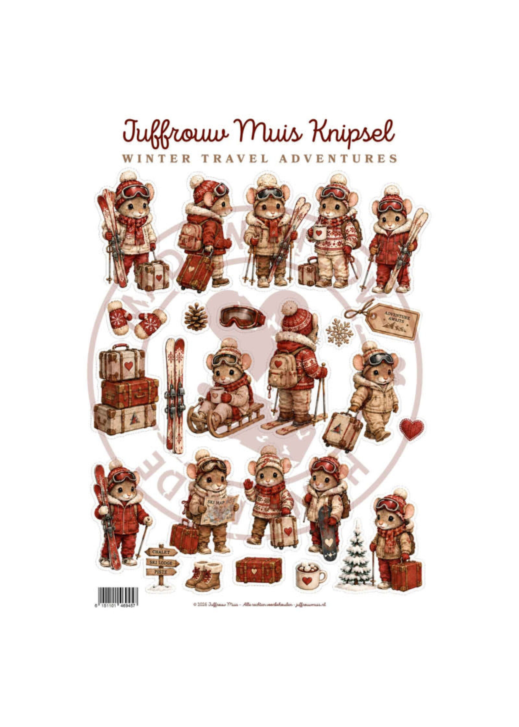 Juffrouw Muis Knipsel - Winter Travel Adventures