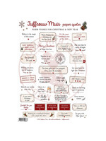 Juffrouw Muis Knipsel - Paper Quotes - Warm Wishes For Christmas
