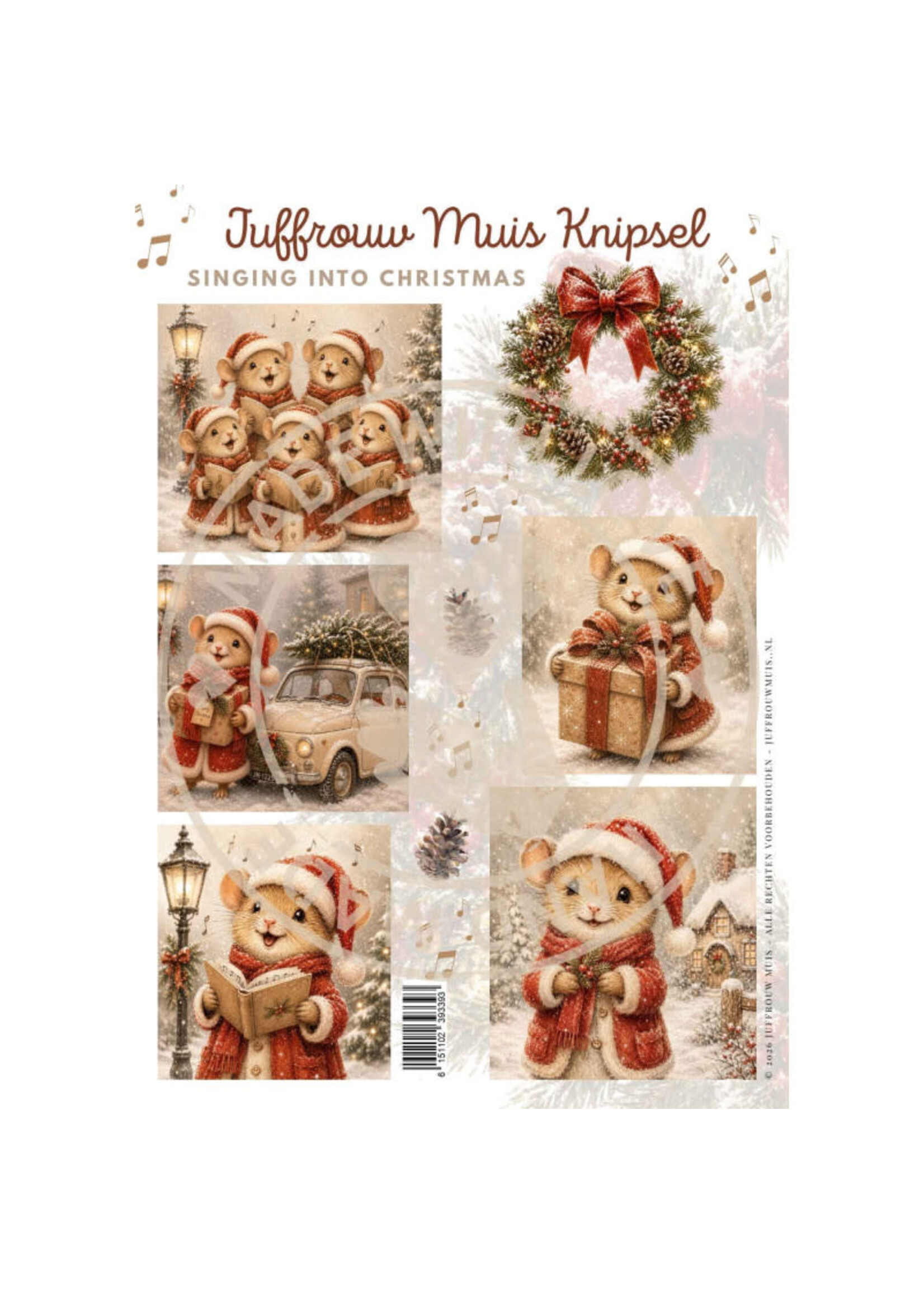 Juffrouw Muis Knipsel - Singing into Christmas