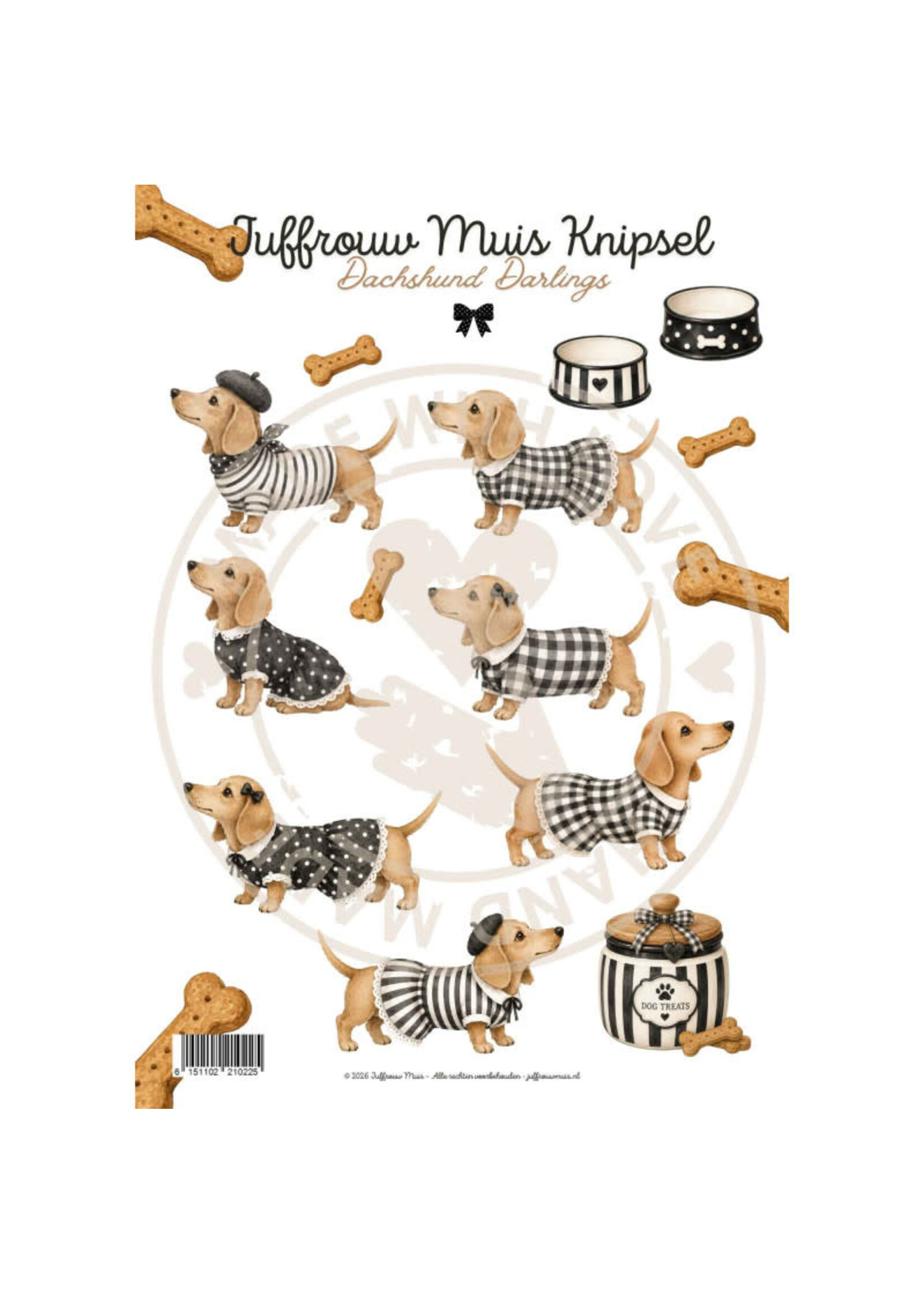 Juffrouw Muis Knipsel - Dachshund Darling