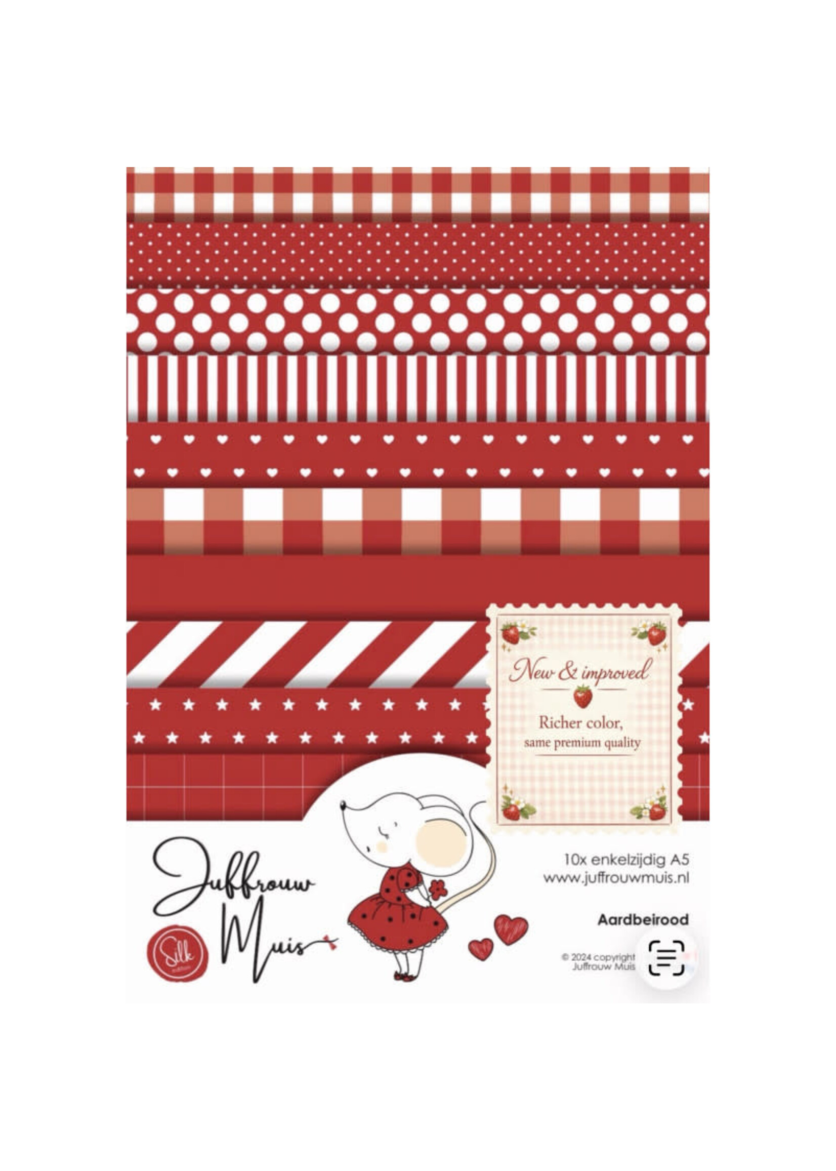 Tiny Cardstock - A5 - Aardbeirood Rood - Silk edition