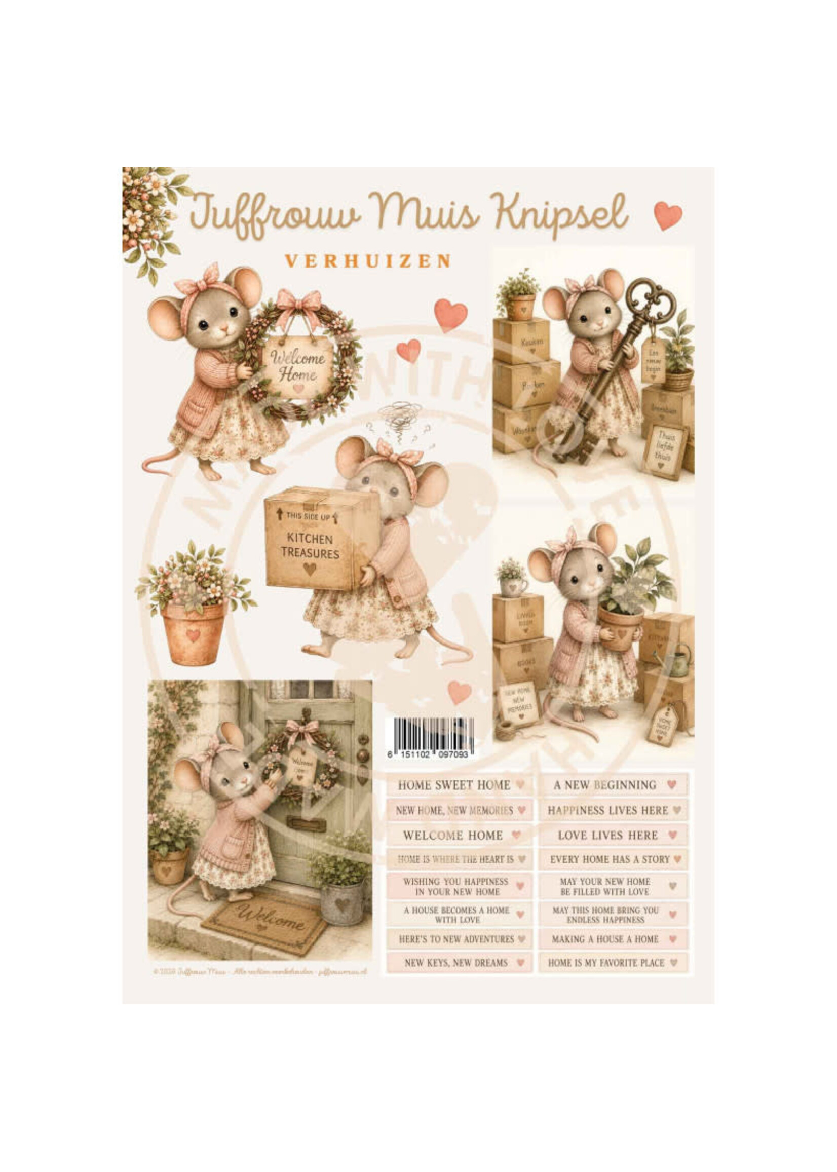 Juffrouw Muis Knipsel - Verhuizen