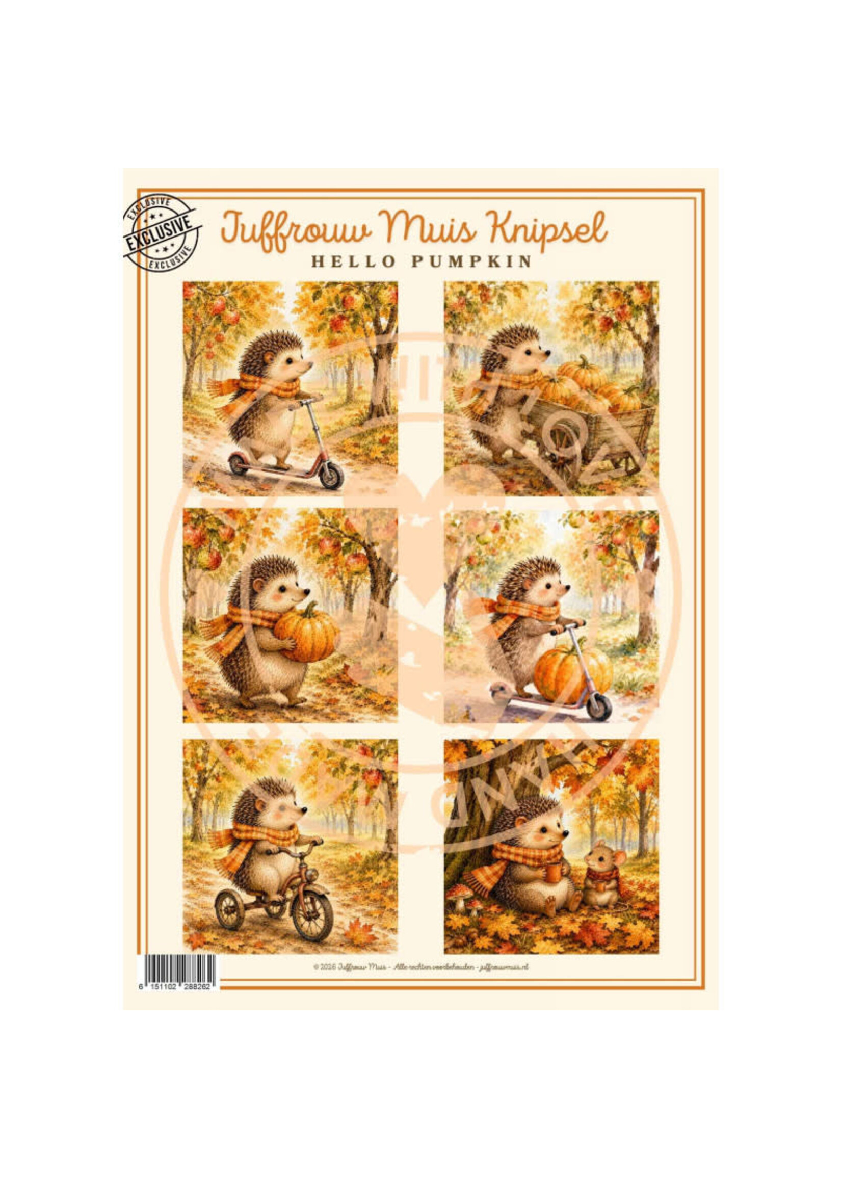 Juffrouw Muis Knipsel - Hello Pumpkin