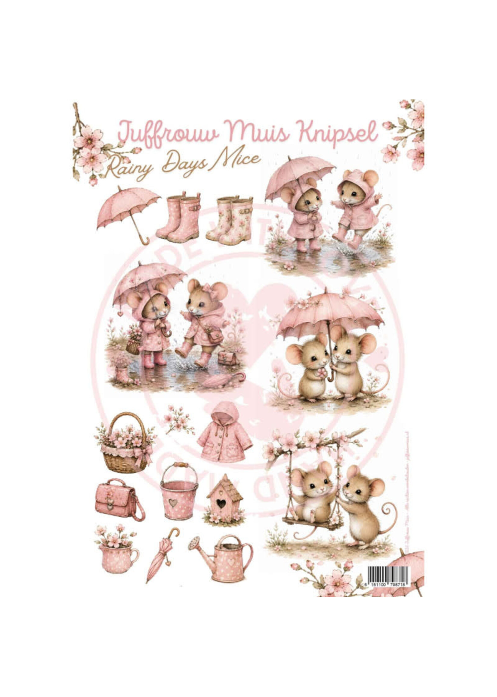 Juffrouw Muis Knipsel - Rainy Days Mice