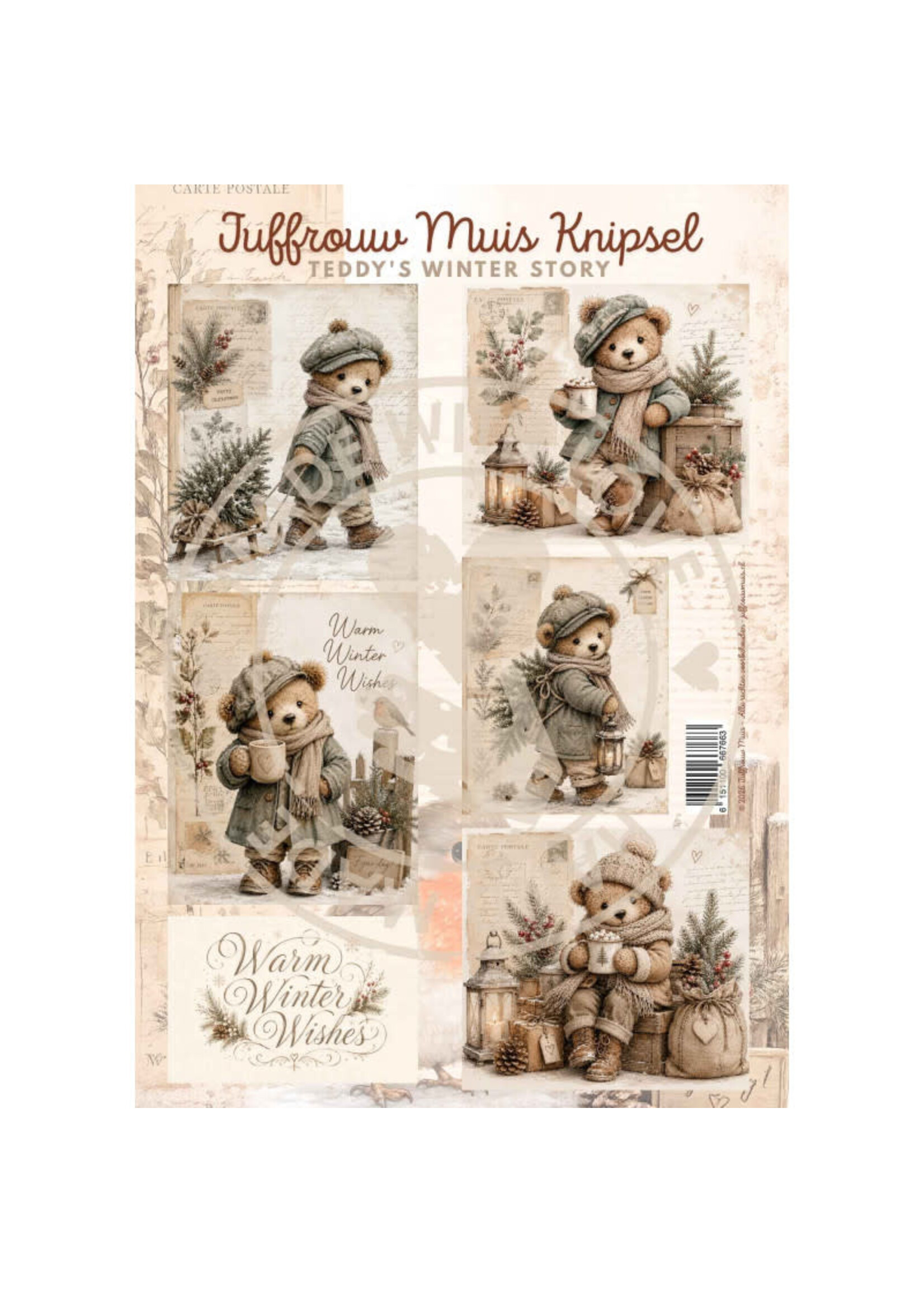 Juffrouw Muis Knipsel - Teddy's Winter Story