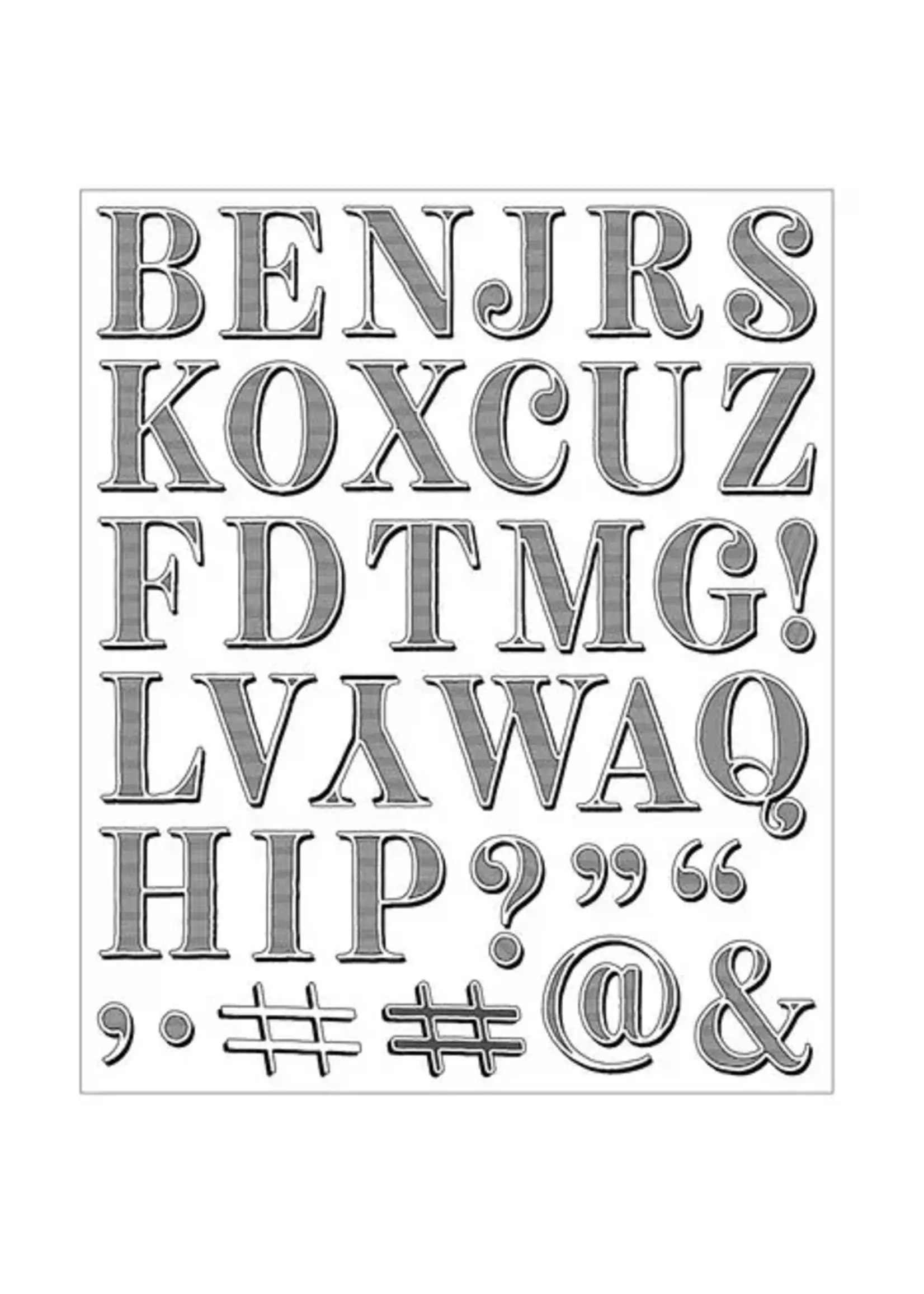 Clear Stamps Set Textured Alphabet (36pcs) by 49 & Market (667184)
