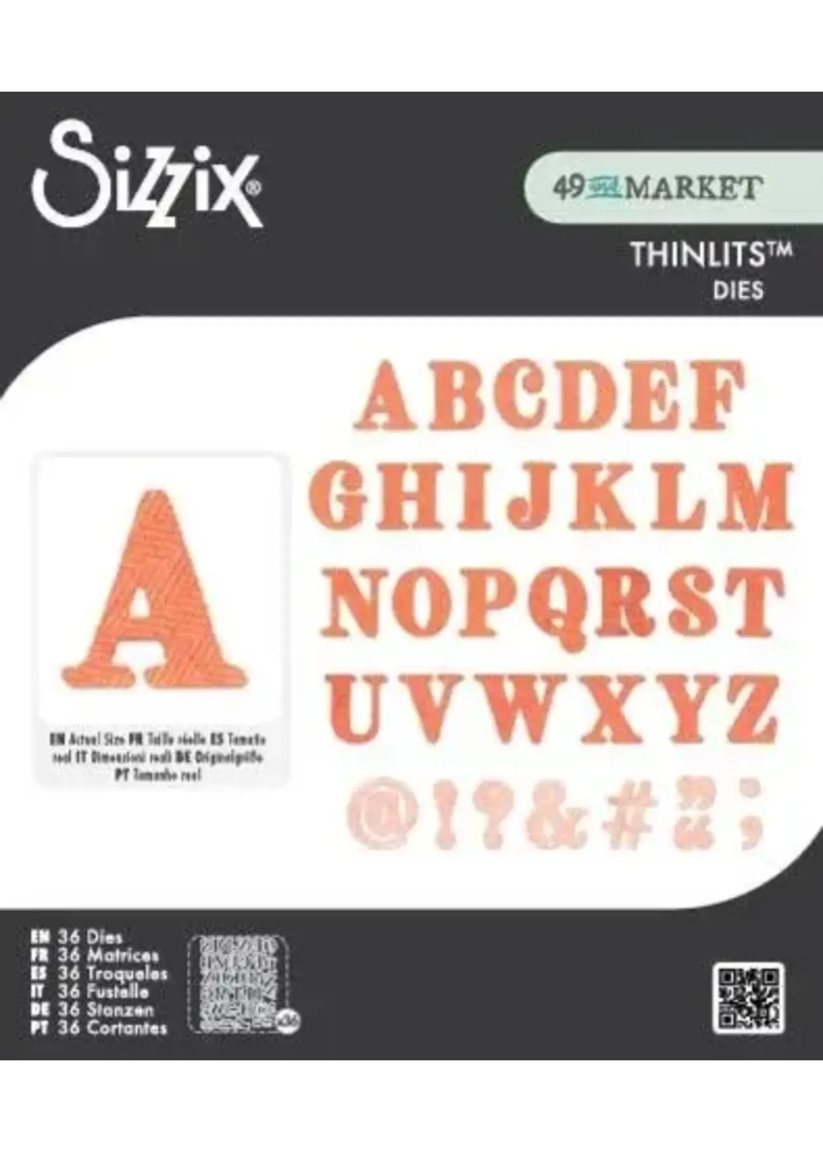 Thinlits Die Set Lino Type Revival (36pcs) by 49 & Market (667221)