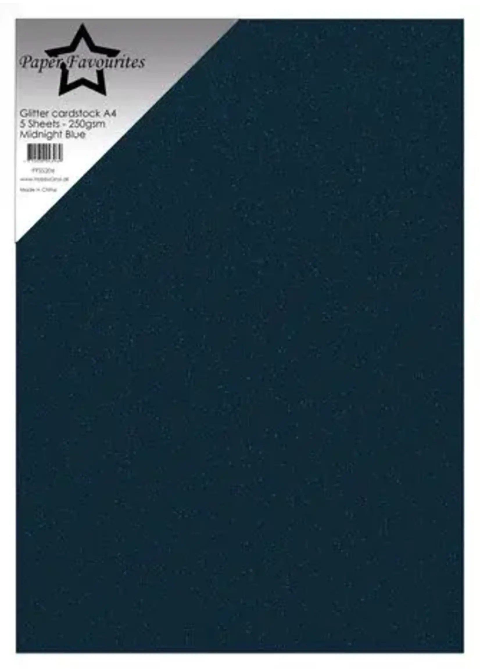 Glitter Cardstock A4 Midnight Blue 250gsm (5pcs) (PFSS206)