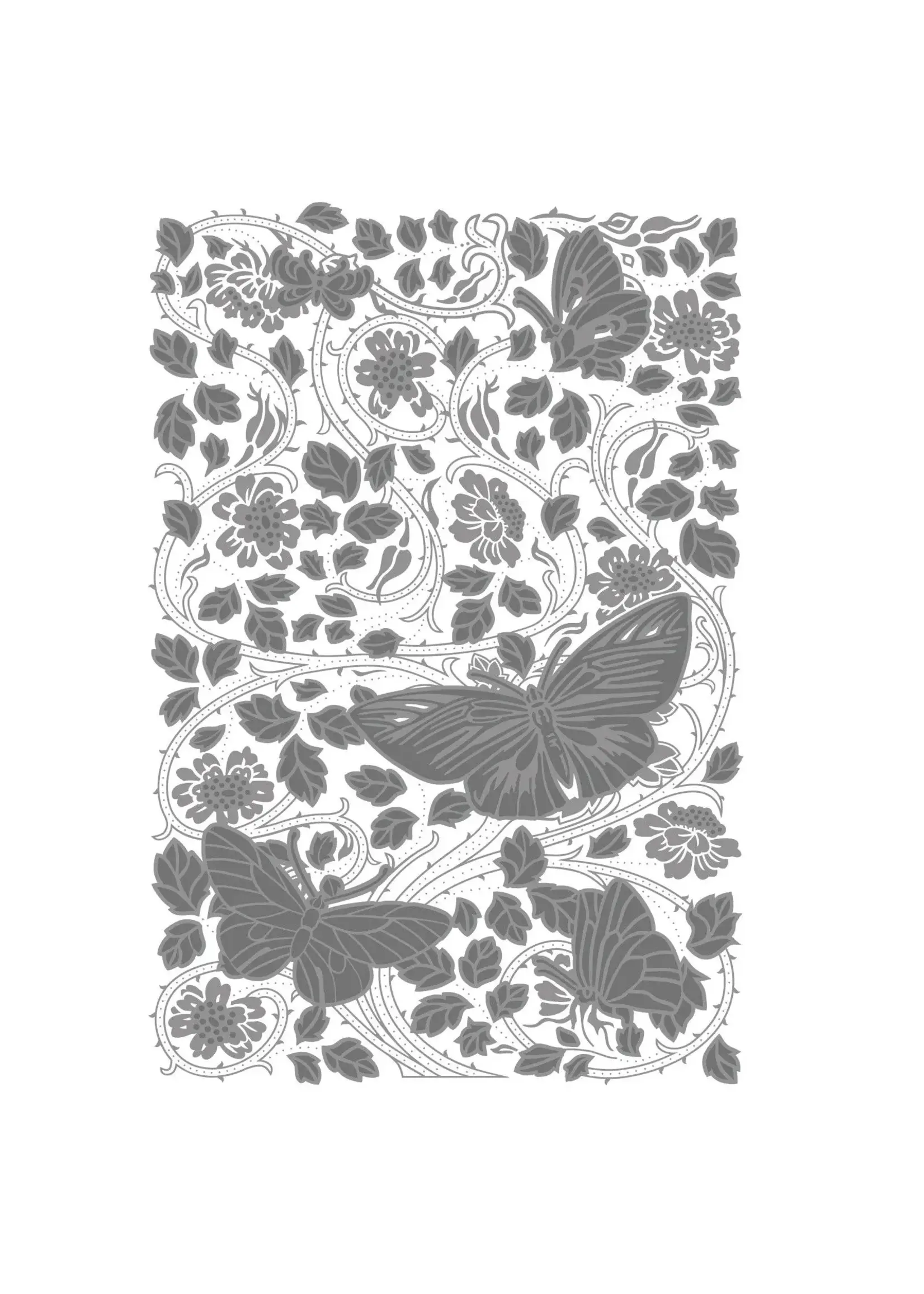 Sizzix • Studio Multi-Level Embossing Folder A6 Nouveau Butterfly by Willow Wolfe Sizzix 667030
