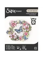 Sizzix • Studio Clear Stamp Set & Framelits Dies Artful Blooms by Willow Wolfe 16pcs Sizzix 667031