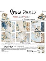 SNEEUWSPELLEN - een set papieren van 15,25x15,25cm