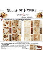 SHADES OF NATURE - een set papieren van 20,3x20,3 cm - MIX